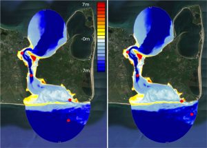 Katama water depths