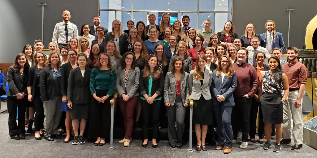 Photo: The 2020 Knauss fellows pose at the end of their Placement Week (Fall 2019).