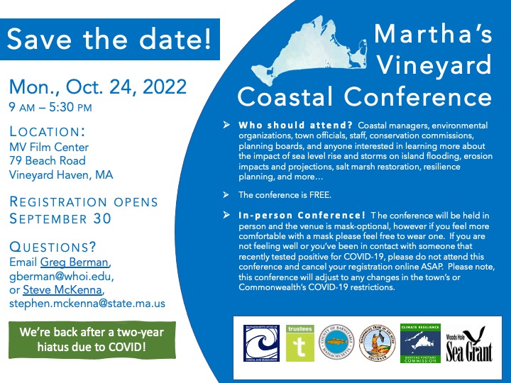 2022 Martha's Vineyard Coastal Conference - WHOI Sea Grant