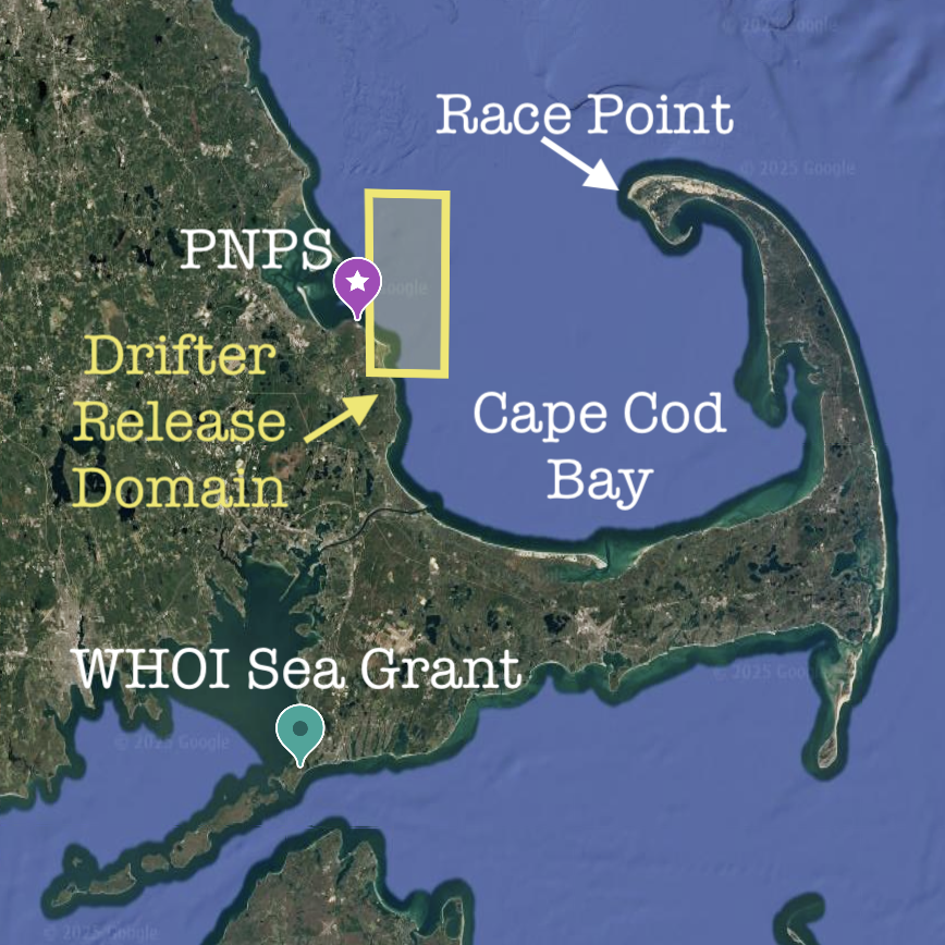 Drifter release area 2025 for O-STEAM drifter blog